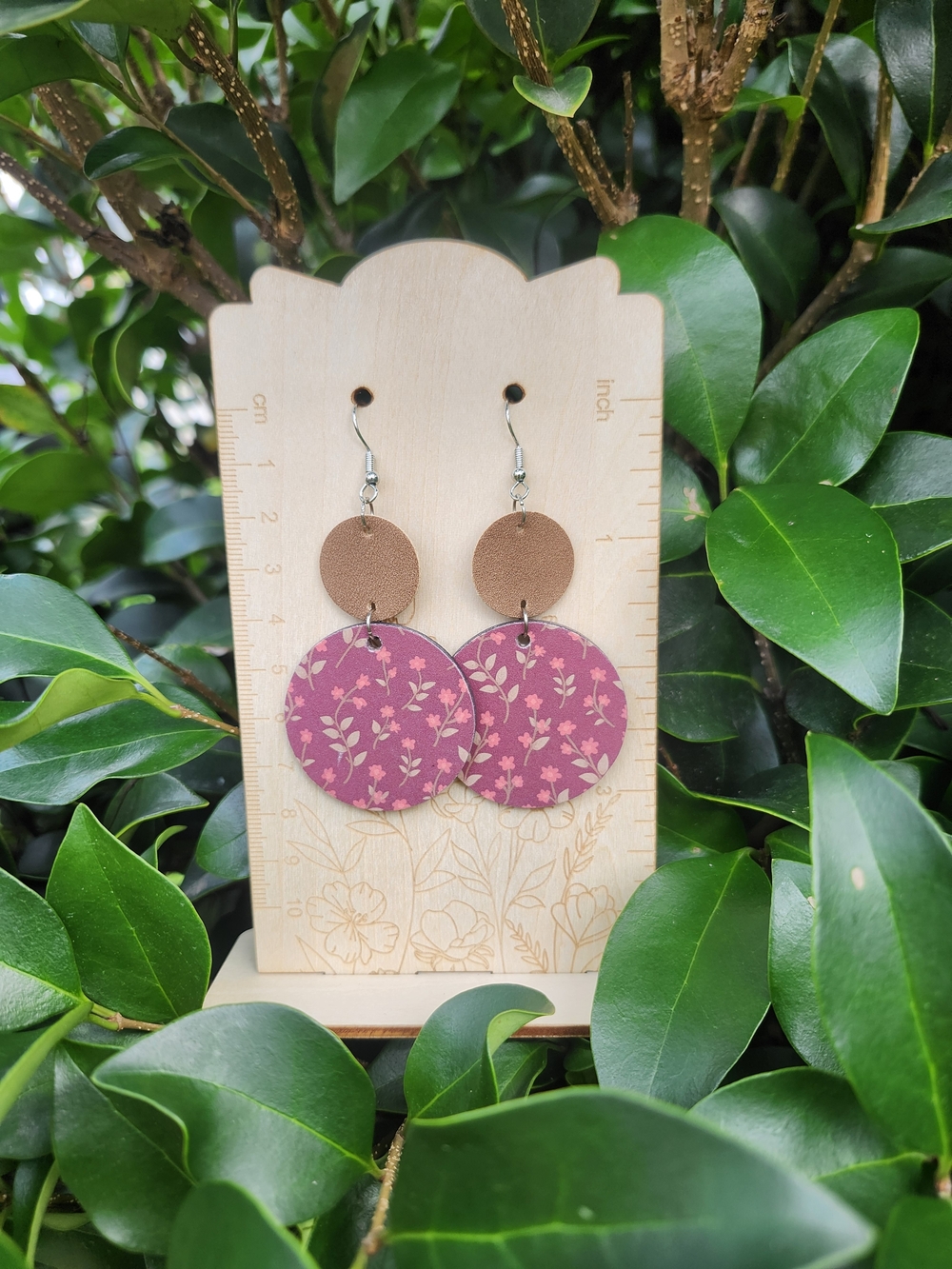 Handmade Boho Floral Drop Earrings